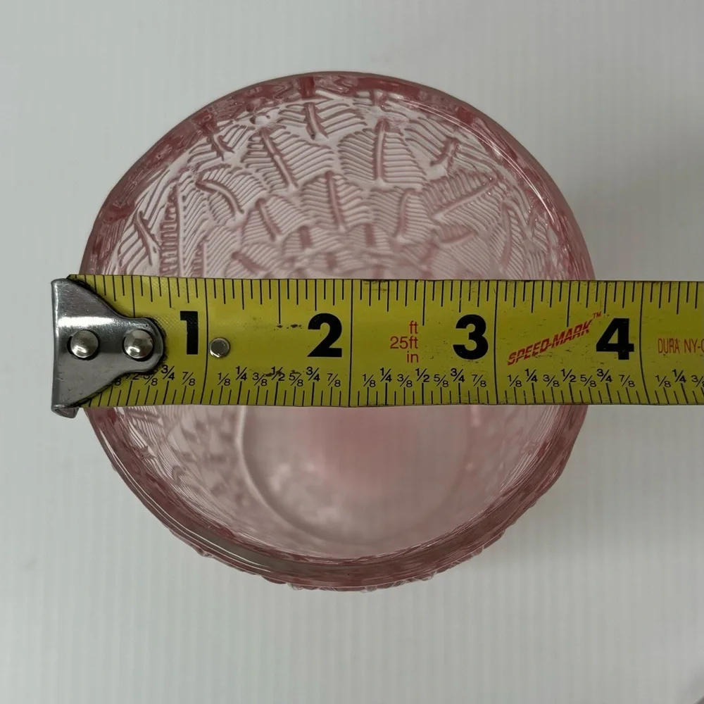 Lifestyle Products Pink Embossed Glass Container Jar With Lid